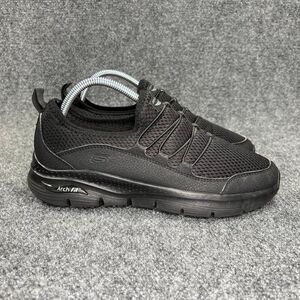 Skechers Jitsy Shoes Women's Size 9 Black Mesh Slip Resistant Comfort Work Shoes